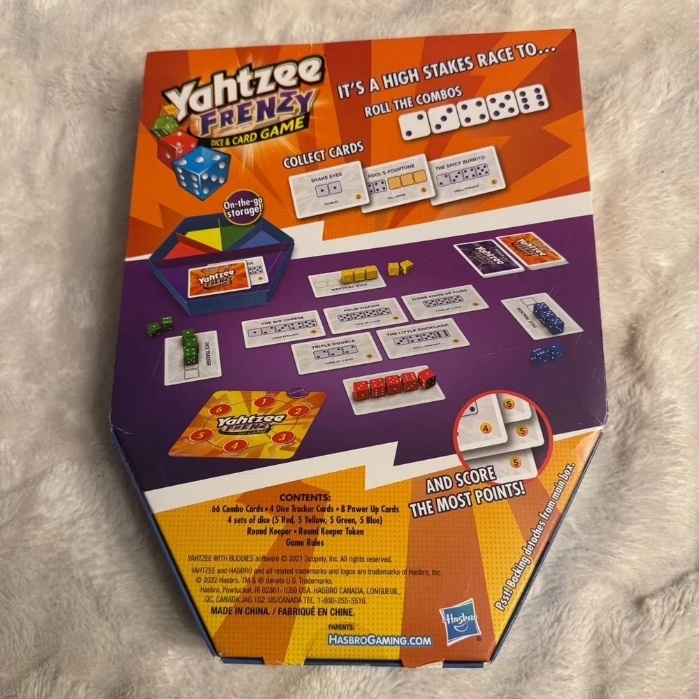 Hasbro Gaming Yahtzee Frenzy Dice‎ And Card Game, Age 8+ New